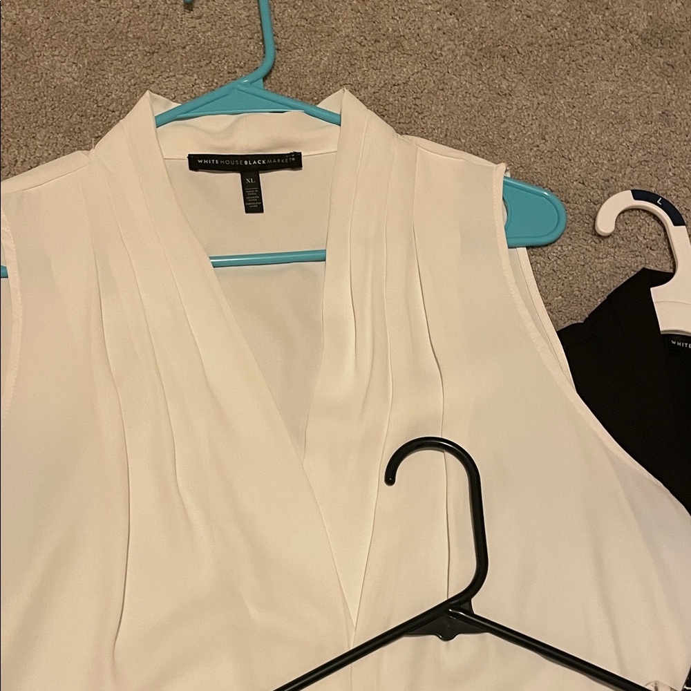 White House Black Market Women's Blouses - White and Black - Picture 3 of 12